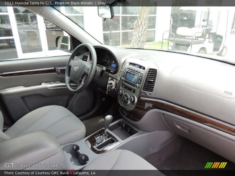 Phantom Black Metallic / Gray 2011 Hyundai Santa Fe GLS