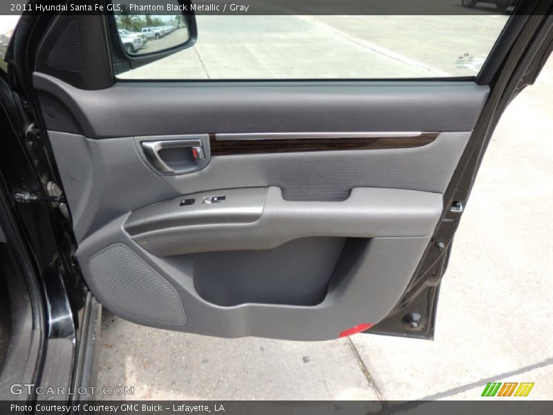 Phantom Black Metallic / Gray 2011 Hyundai Santa Fe GLS