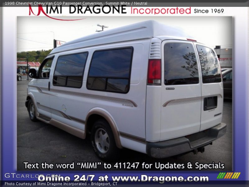 Summit White / Neutral 1998 Chevrolet Chevy Van G10 Passenger Conversion