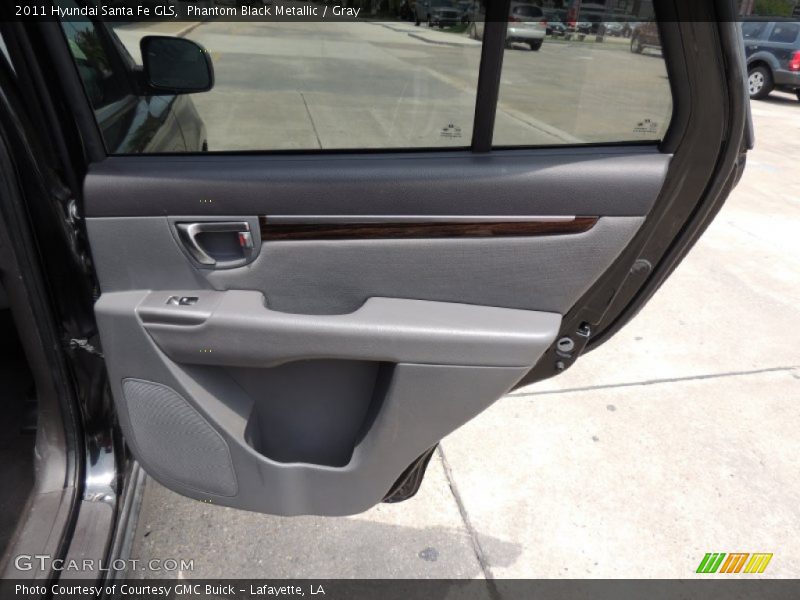 Phantom Black Metallic / Gray 2011 Hyundai Santa Fe GLS