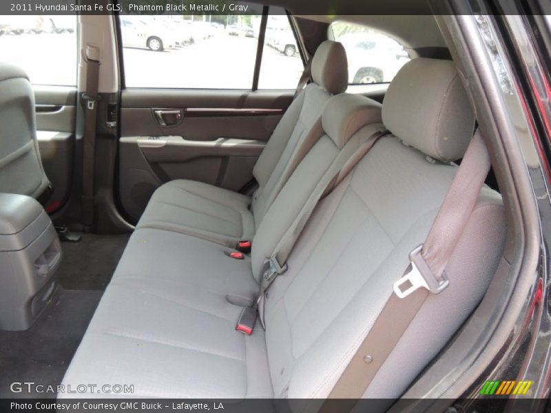 Phantom Black Metallic / Gray 2011 Hyundai Santa Fe GLS