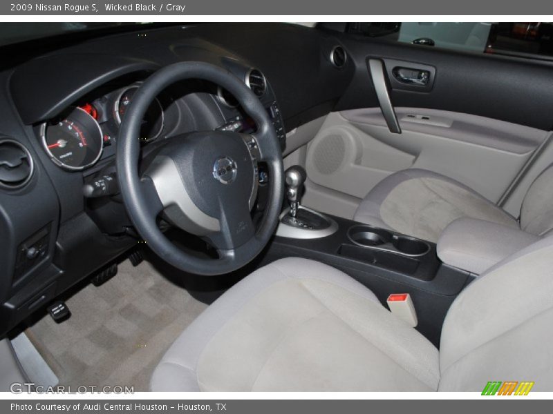 Wicked Black / Gray 2009 Nissan Rogue S