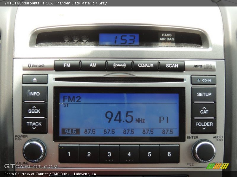 Phantom Black Metallic / Gray 2011 Hyundai Santa Fe GLS