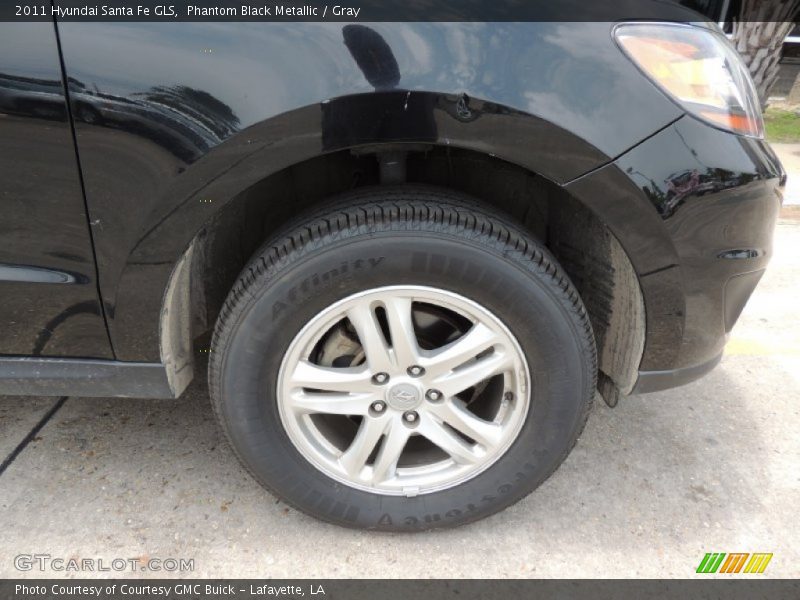 Phantom Black Metallic / Gray 2011 Hyundai Santa Fe GLS