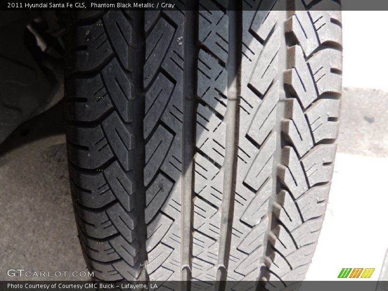 Phantom Black Metallic / Gray 2011 Hyundai Santa Fe GLS
