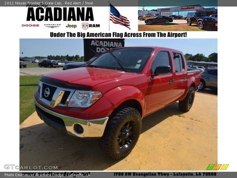 Red Alert / Steel 2011 Nissan Frontier S Crew Cab