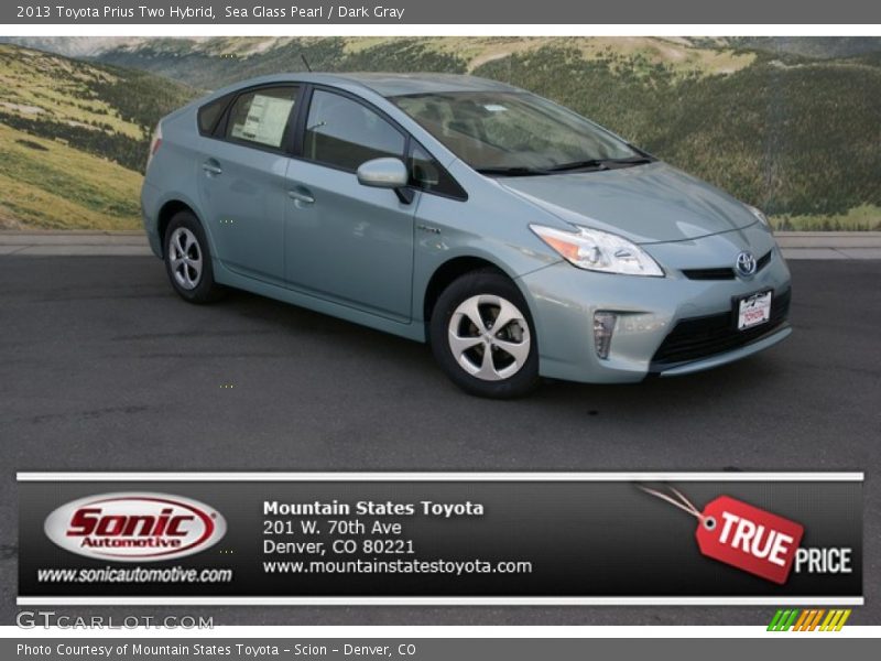 Sea Glass Pearl / Dark Gray 2013 Toyota Prius Two Hybrid