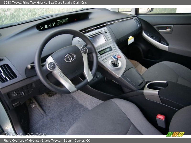 Sea Glass Pearl / Dark Gray 2013 Toyota Prius Two Hybrid