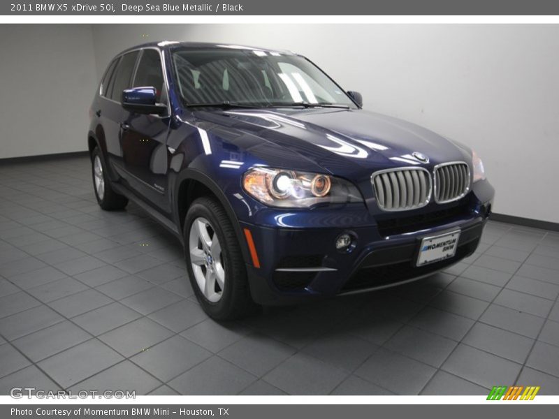 Deep Sea Blue Metallic / Black 2011 BMW X5 xDrive 50i