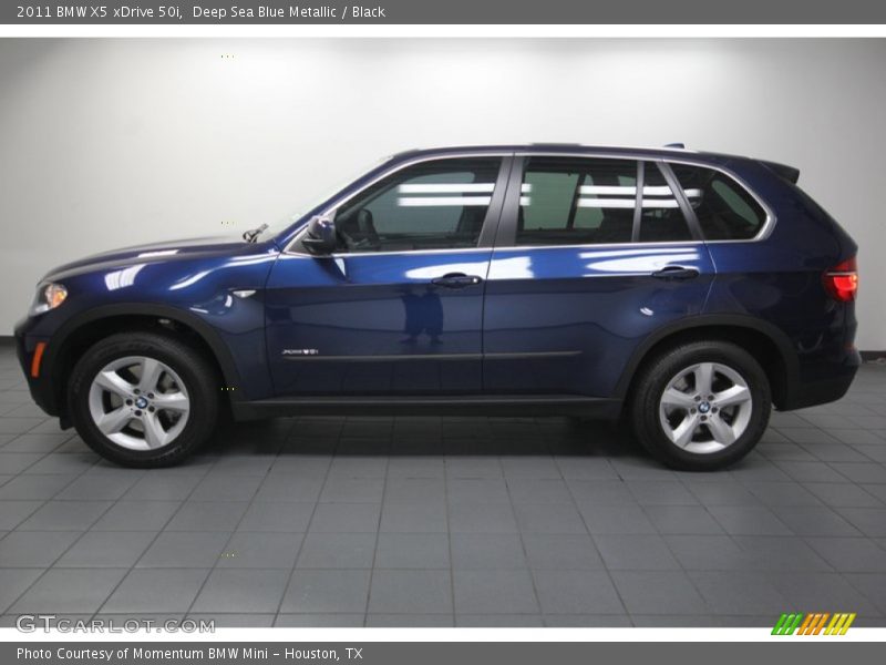 Deep Sea Blue Metallic / Black 2011 BMW X5 xDrive 50i