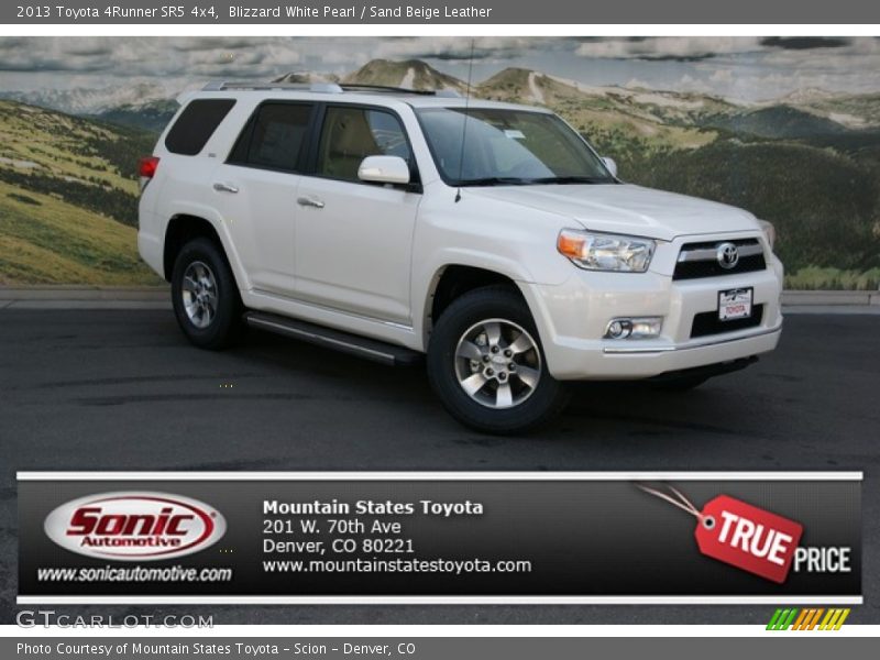 Blizzard White Pearl / Sand Beige Leather 2013 Toyota 4Runner SR5 4x4