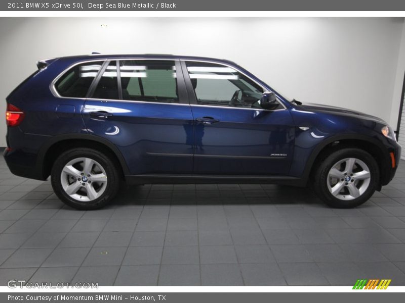 Deep Sea Blue Metallic / Black 2011 BMW X5 xDrive 50i