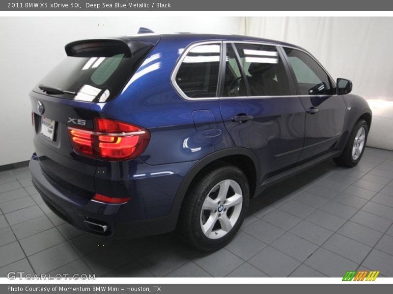 Deep Sea Blue Metallic / Black 2011 BMW X5 xDrive 50i