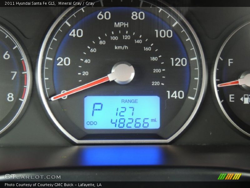 Mineral Gray / Gray 2011 Hyundai Santa Fe GLS