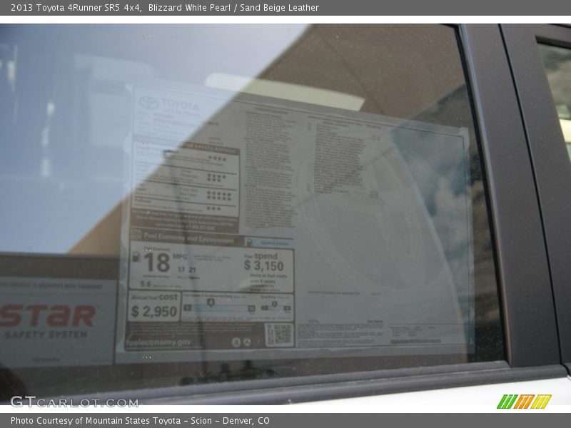 Blizzard White Pearl / Sand Beige Leather 2013 Toyota 4Runner SR5 4x4