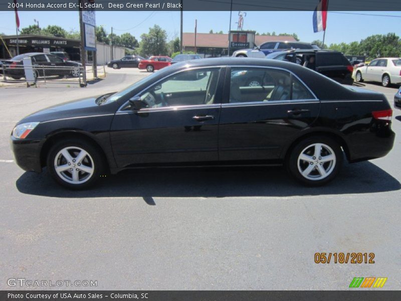 Deep Green Pearl / Black 2004 Honda Accord EX-L Sedan