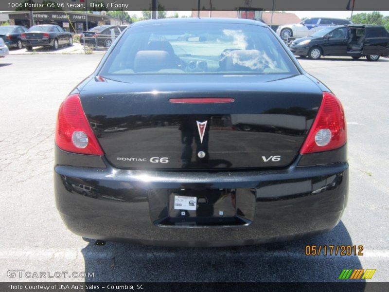 Black / Ebony 2006 Pontiac G6 V6 Sedan