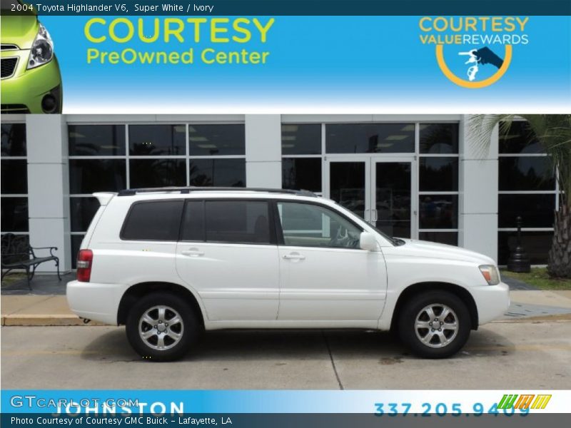 Super White / Ivory 2004 Toyota Highlander V6