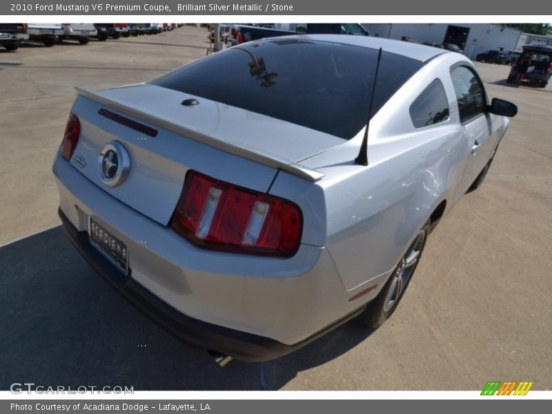 Brilliant Silver Metallic / Stone 2010 Ford Mustang V6 Premium Coupe