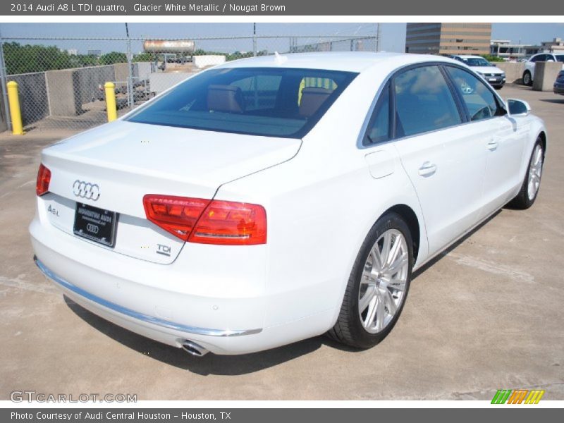 Glacier White Metallic / Nougat Brown 2014 Audi A8 L TDI quattro