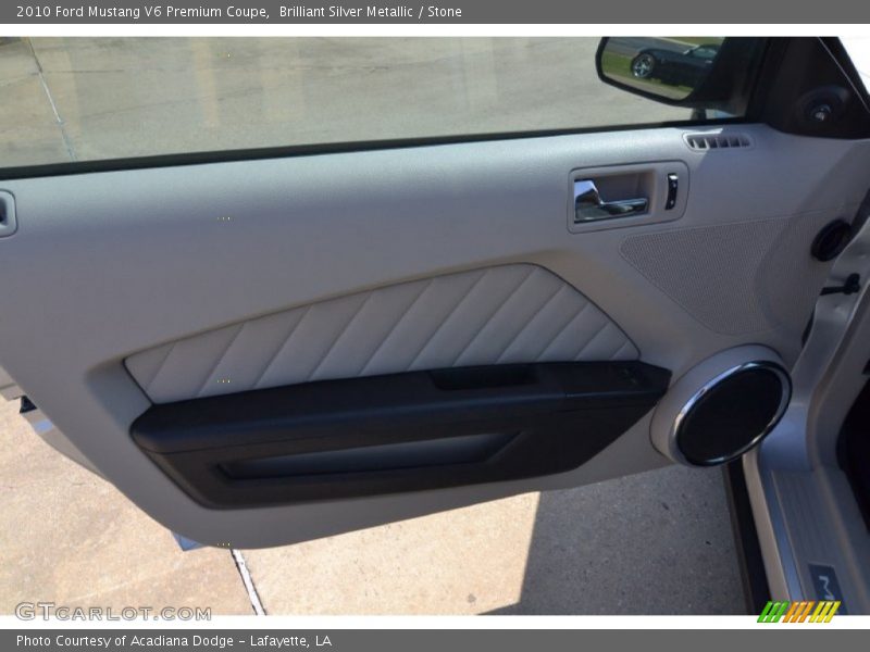 Brilliant Silver Metallic / Stone 2010 Ford Mustang V6 Premium Coupe