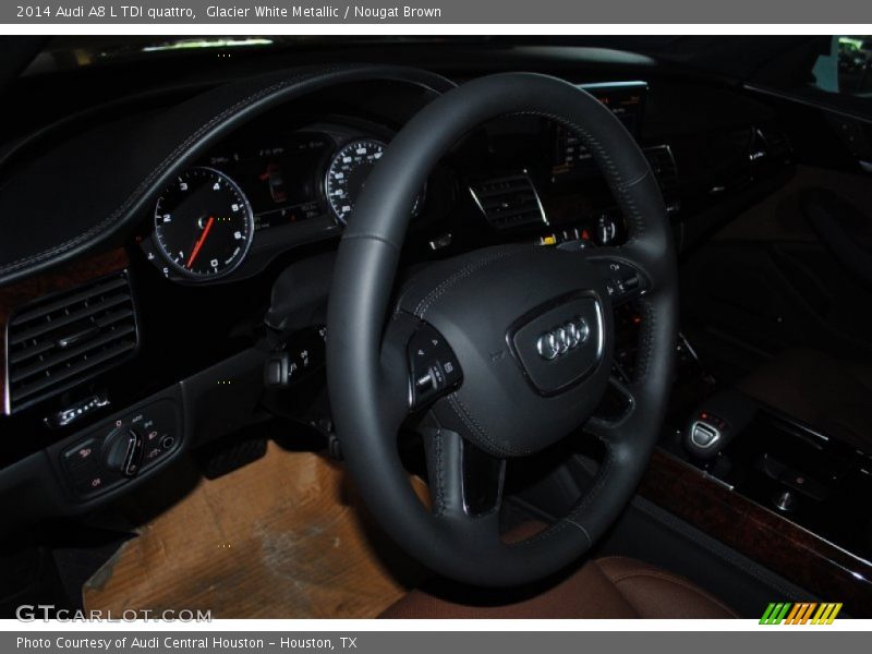 Glacier White Metallic / Nougat Brown 2014 Audi A8 L TDI quattro