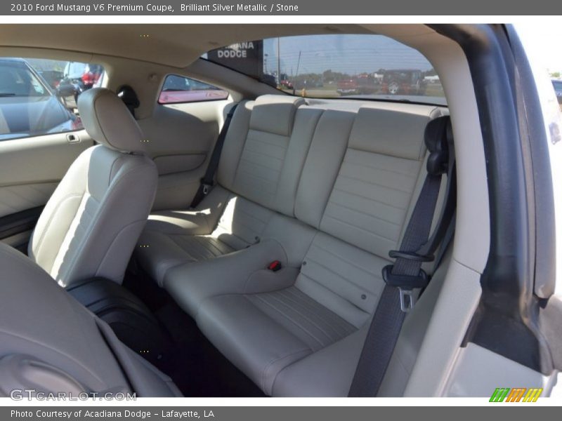 Brilliant Silver Metallic / Stone 2010 Ford Mustang V6 Premium Coupe