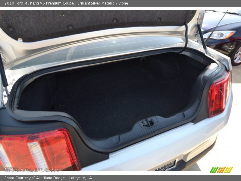 Brilliant Silver Metallic / Stone 2010 Ford Mustang V6 Premium Coupe