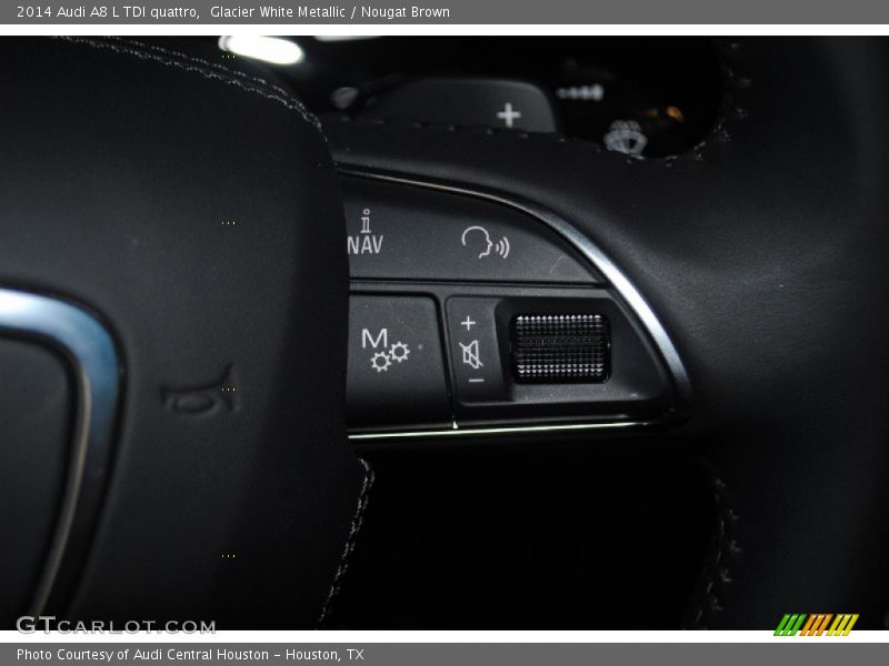 Glacier White Metallic / Nougat Brown 2014 Audi A8 L TDI quattro