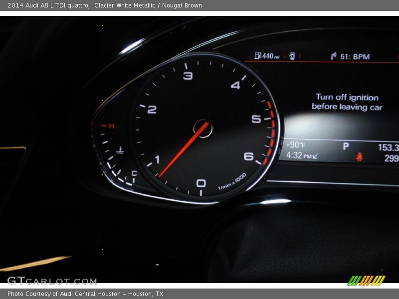 Glacier White Metallic / Nougat Brown 2014 Audi A8 L TDI quattro