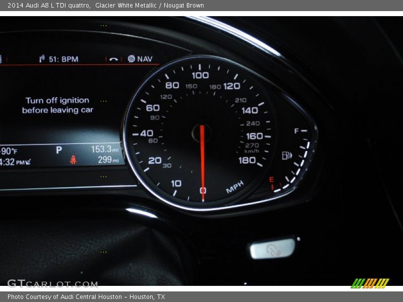 Glacier White Metallic / Nougat Brown 2014 Audi A8 L TDI quattro