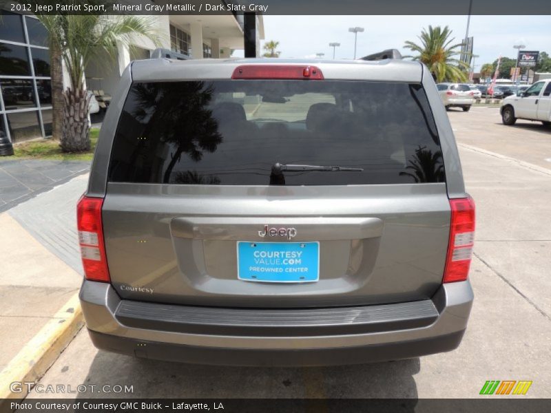 Mineral Gray Metallic / Dark Slate Gray 2012 Jeep Patriot Sport