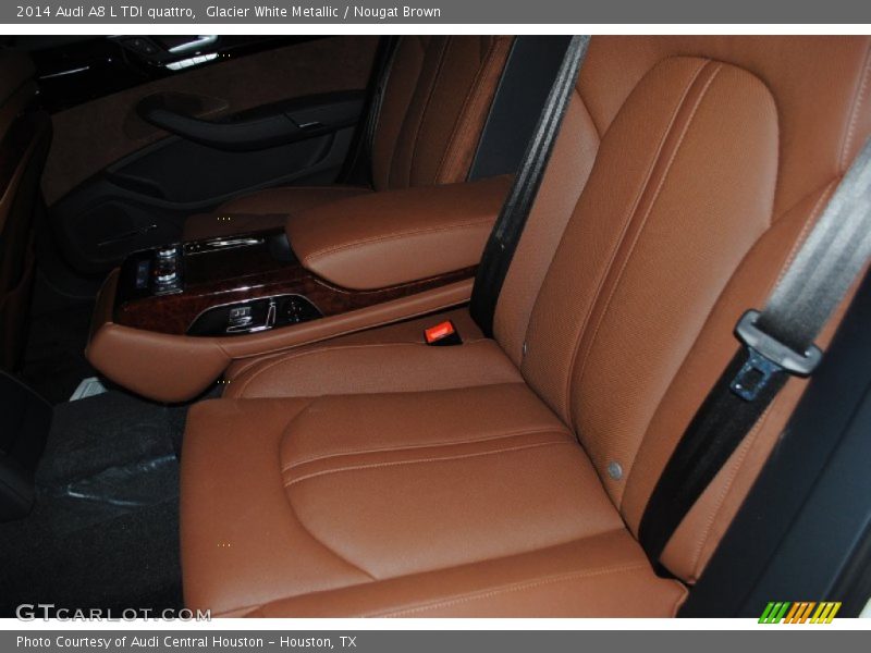 Glacier White Metallic / Nougat Brown 2014 Audi A8 L TDI quattro