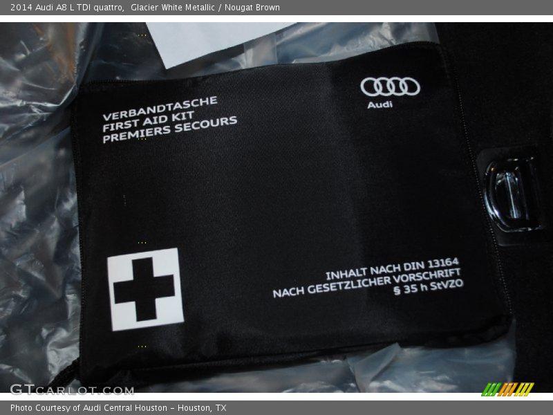 Glacier White Metallic / Nougat Brown 2014 Audi A8 L TDI quattro