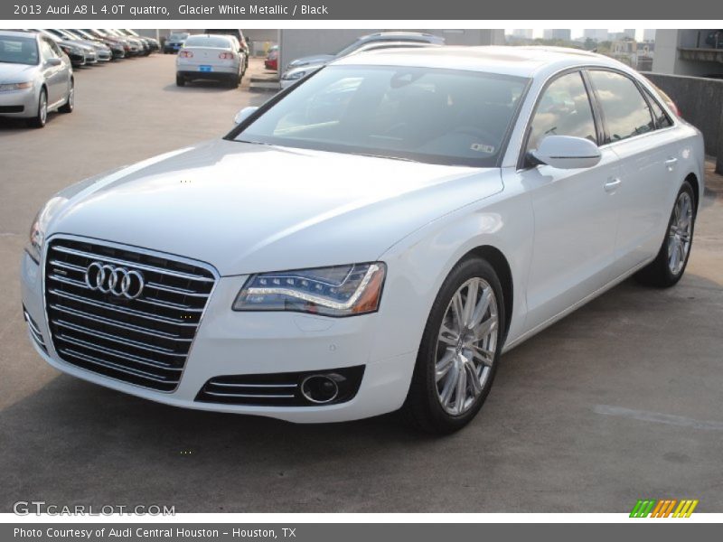 Glacier White Metallic / Black 2013 Audi A8 L 4.0T quattro