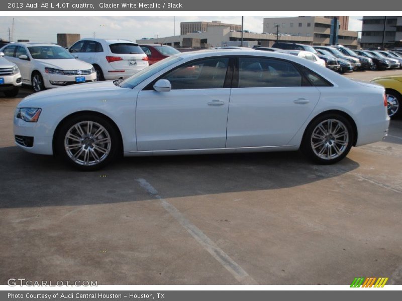 Glacier White Metallic / Black 2013 Audi A8 L 4.0T quattro