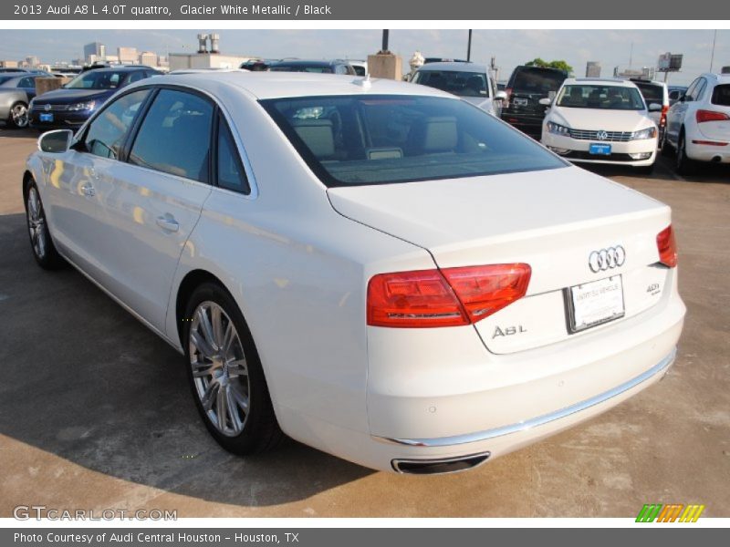 Glacier White Metallic / Black 2013 Audi A8 L 4.0T quattro
