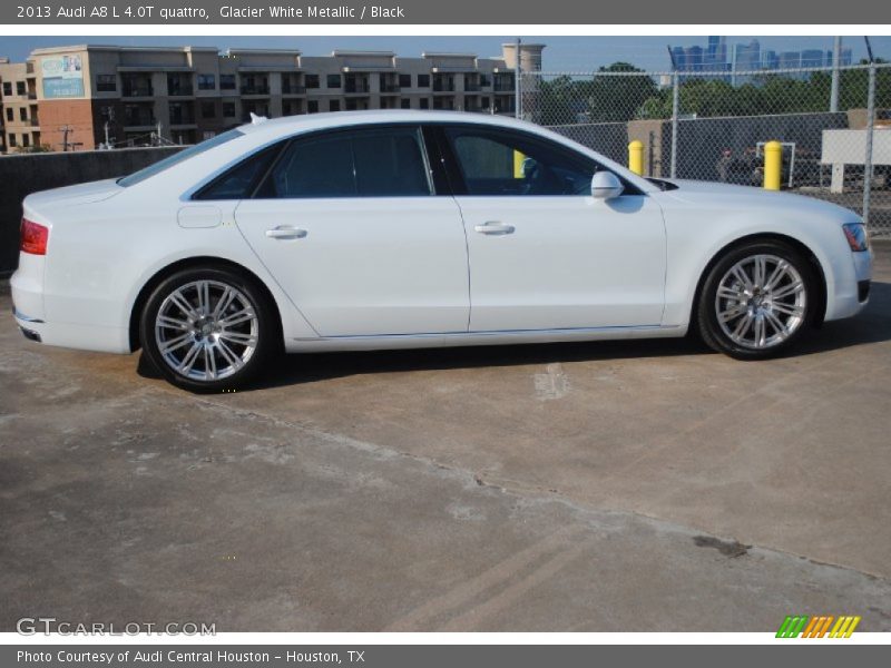 Glacier White Metallic / Black 2013 Audi A8 L 4.0T quattro