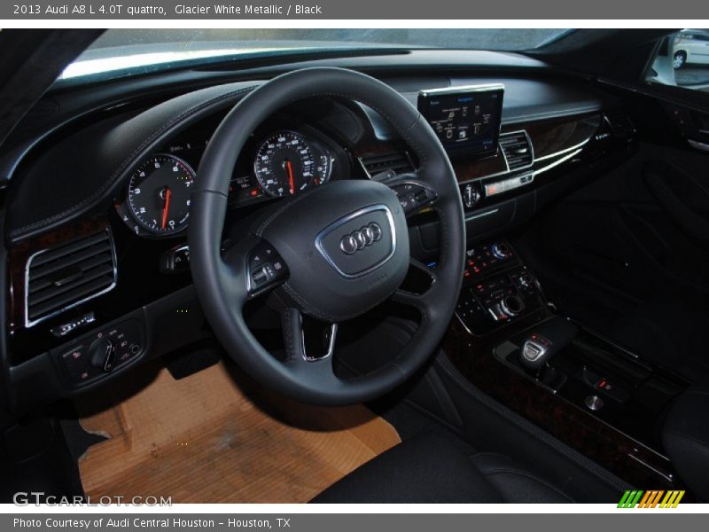 Glacier White Metallic / Black 2013 Audi A8 L 4.0T quattro
