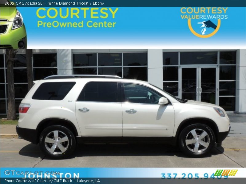 White Diamond Tricoat / Ebony 2009 GMC Acadia SLT