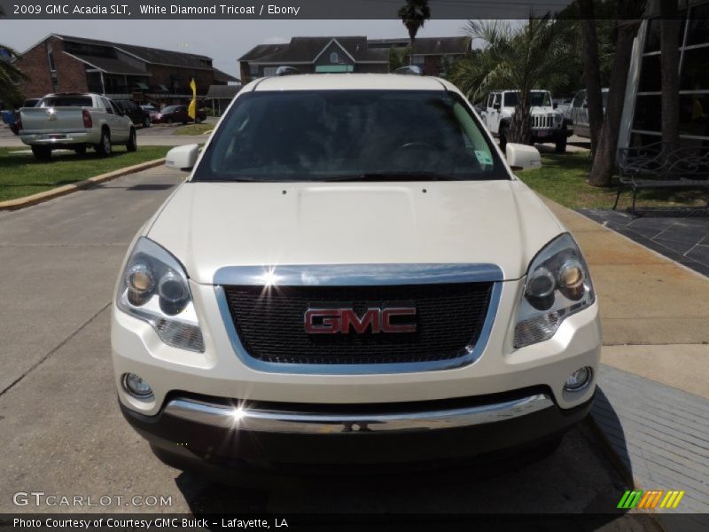 White Diamond Tricoat / Ebony 2009 GMC Acadia SLT