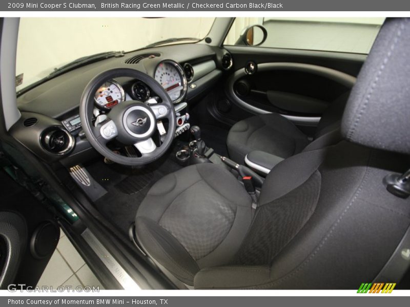 British Racing Green Metallic / Checkered Carbon Black/Black 2009 Mini Cooper S Clubman