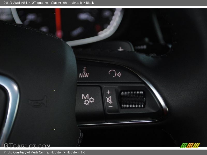Glacier White Metallic / Black 2013 Audi A8 L 4.0T quattro