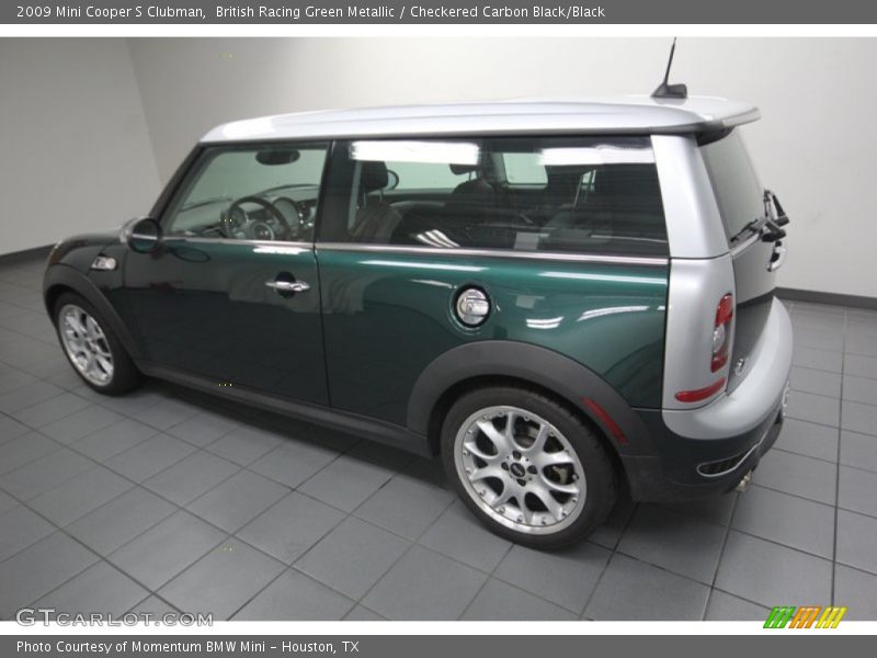 British Racing Green Metallic / Checkered Carbon Black/Black 2009 Mini Cooper S Clubman