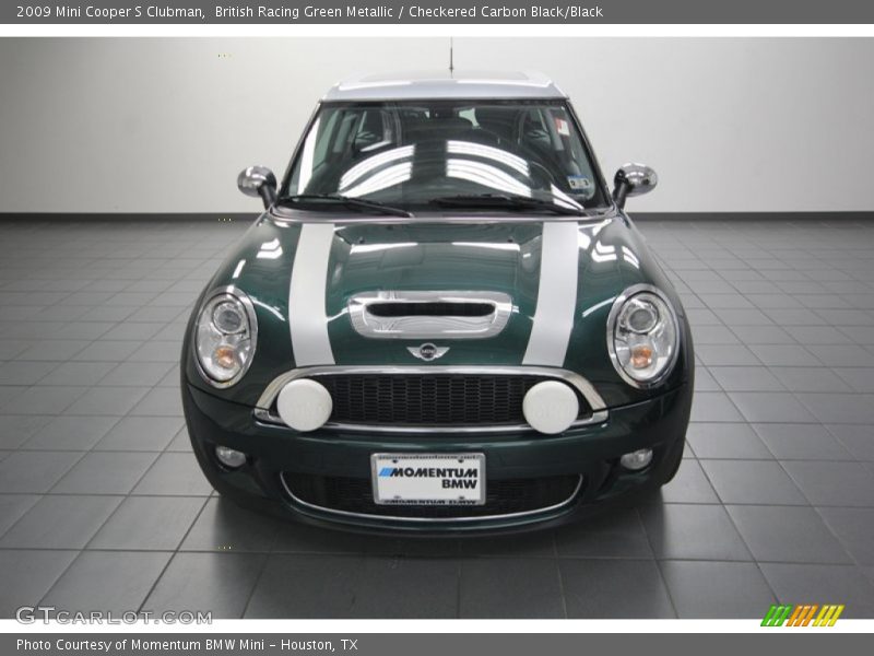 British Racing Green Metallic / Checkered Carbon Black/Black 2009 Mini Cooper S Clubman