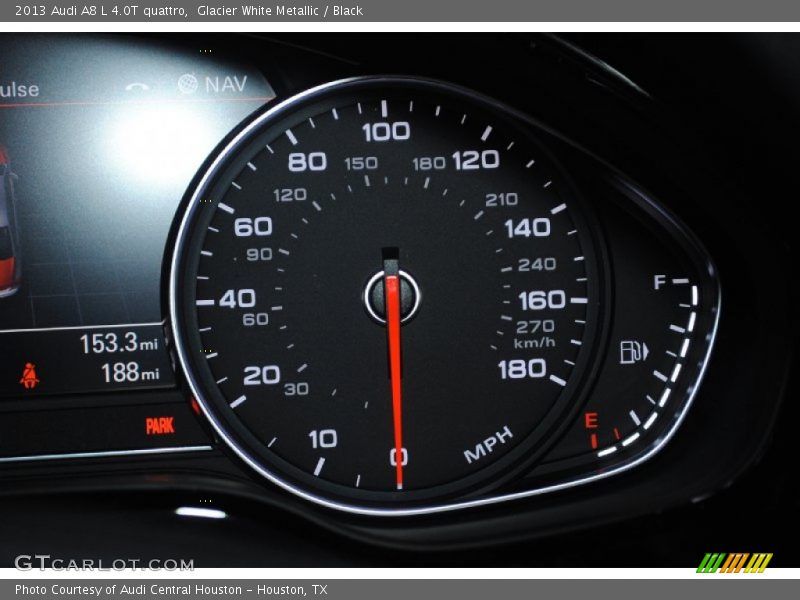 Glacier White Metallic / Black 2013 Audi A8 L 4.0T quattro