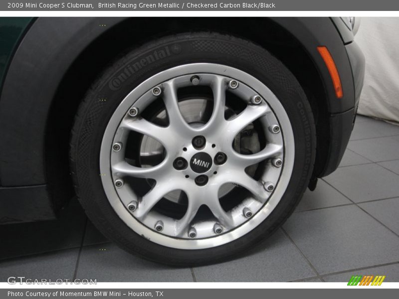 British Racing Green Metallic / Checkered Carbon Black/Black 2009 Mini Cooper S Clubman