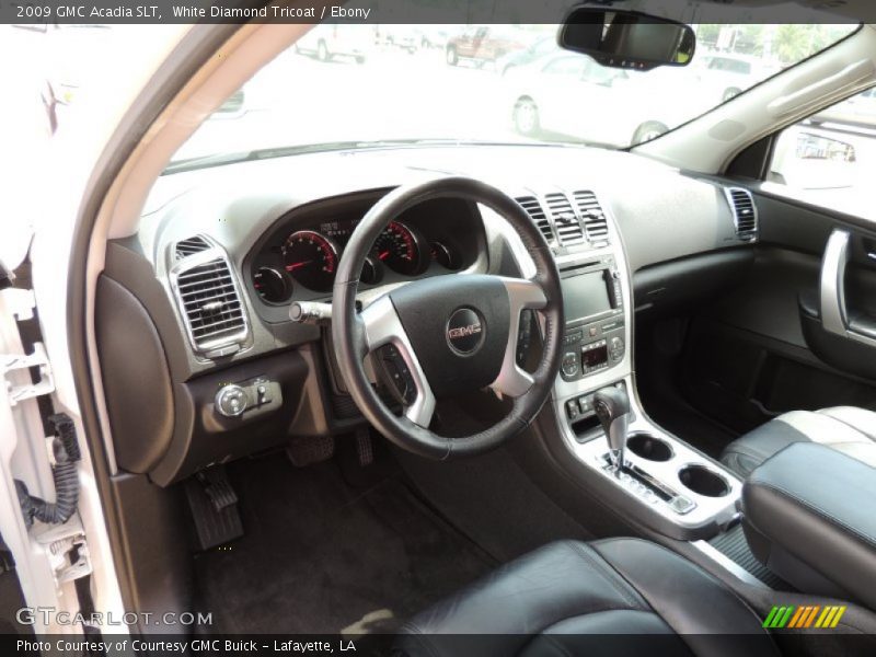 White Diamond Tricoat / Ebony 2009 GMC Acadia SLT
