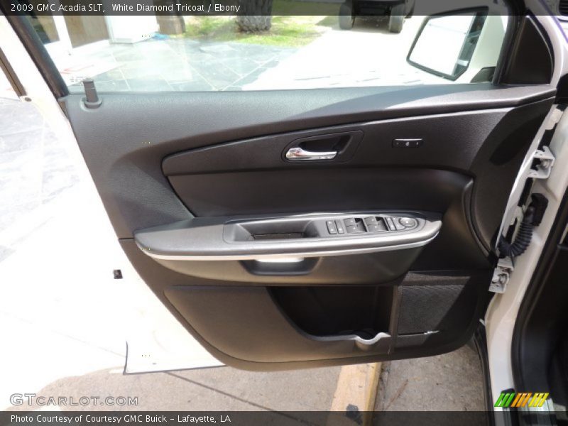 White Diamond Tricoat / Ebony 2009 GMC Acadia SLT