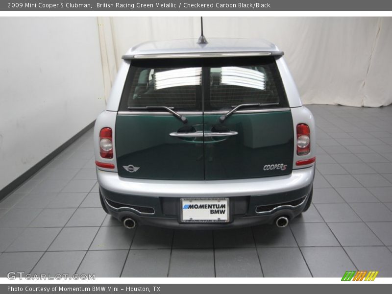 British Racing Green Metallic / Checkered Carbon Black/Black 2009 Mini Cooper S Clubman